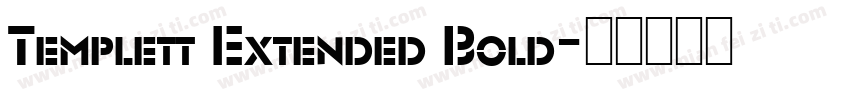 Templett Extended Bold字体转换